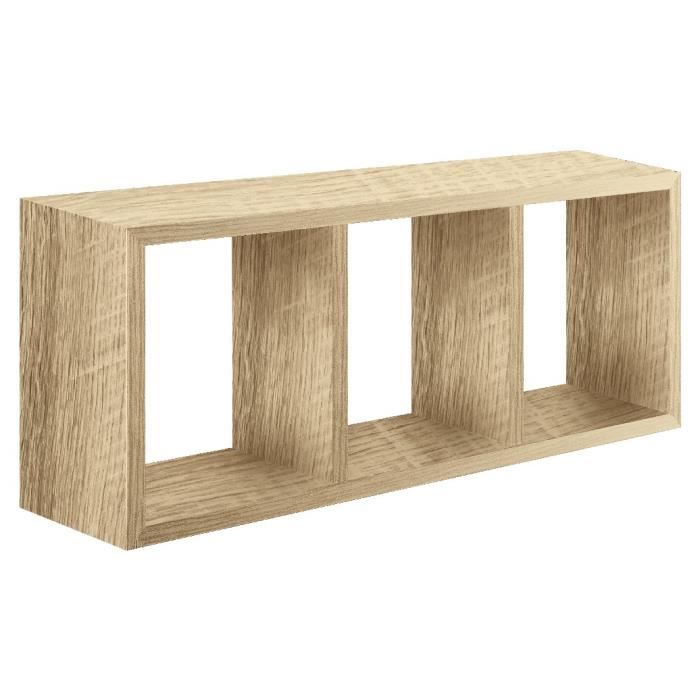 HOMEMANIA Étagère murale Tristano 70 x 30 x 15 5 cm – MDF Chêne de Sagerau aspect bois HOMEMANIA Étagère murale Tristano 70 x 30 x 15 5 cm – MDF Chêne de Sagerau aspect bois