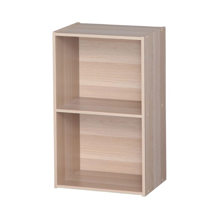 Étagère de bureau modulable Iris Ohyama CX-2FN en bois brun clair
