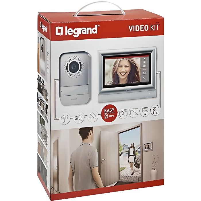 Legrand 369320 Kit Portier Visiophone avec Interphone et Écran Tactile 7\