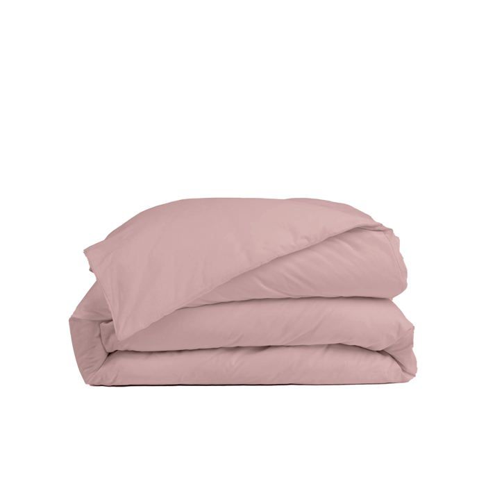 Housse de couette coton rose poudré 200x200 cm - Gamme Percale Coton - Morphea