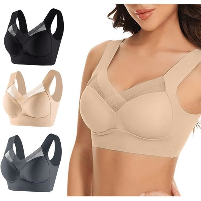 Soutien-gorge Femmes Dentelle Lingerie Sans Fil Sexy Réunis Réglable