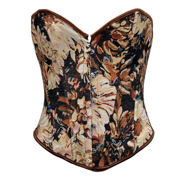 Corset Bustier + Jupe Tulle 2 Pièces - Style Gothique, Vintage, Lace - Pour Déguisement, Cosplay, Soirée, Halloween