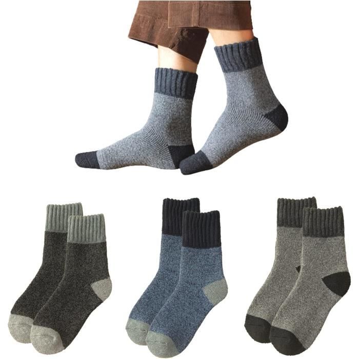 Chaussettes Chaudes Homme 5 Paires de Chaussettes Thermiques pour Homme  dhiver eponge et epaisses Cadeau pour homme Couleurs multiples - Cdiscount  Sport