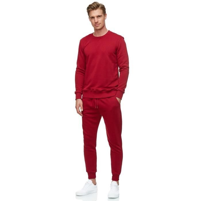 Men Survêtement 2 pièces Casual Pantalon Sweater Veste Sweatsuit Sport Chaud Set