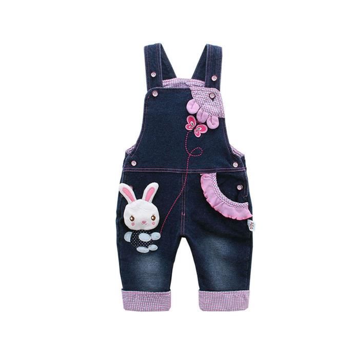 Visiter la boutique KIDSCOOL SPACEKIDSCOOL SPACE bébé mignon été salopette en jean short en jean pour tout-petits en denim dessin animé 3D 