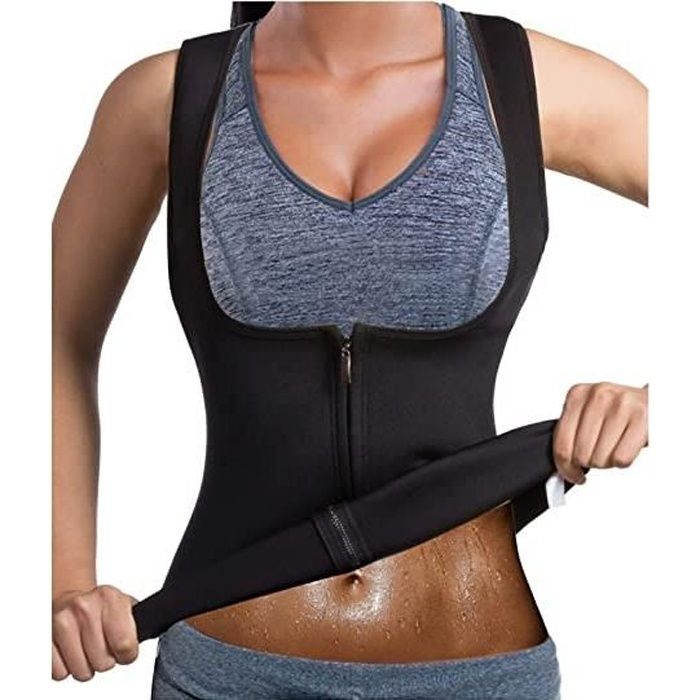 Débardeur de Sudation Maintien Dos Gaine Minceur Ventre Plat Invisible Body  Shaper Femme - BINGRONG Noir - Cdiscount Sport