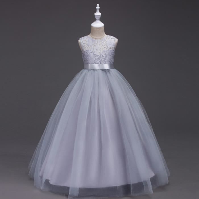 Robe Fille Cérémonie Pageant Princesse Robe Pour grande fille Bébé Gris ...