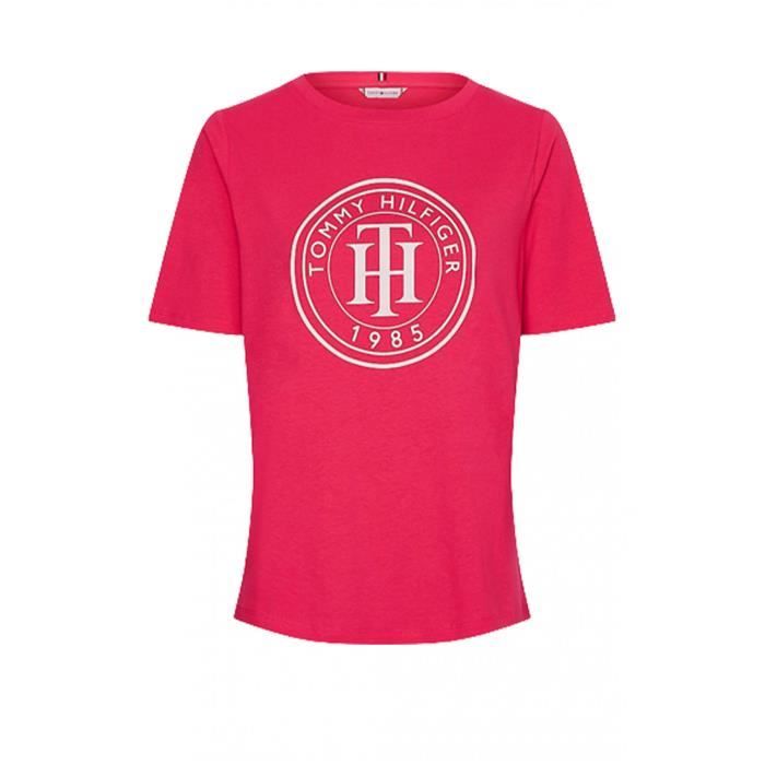 Tee shirt tommy hilfiger femme rose top