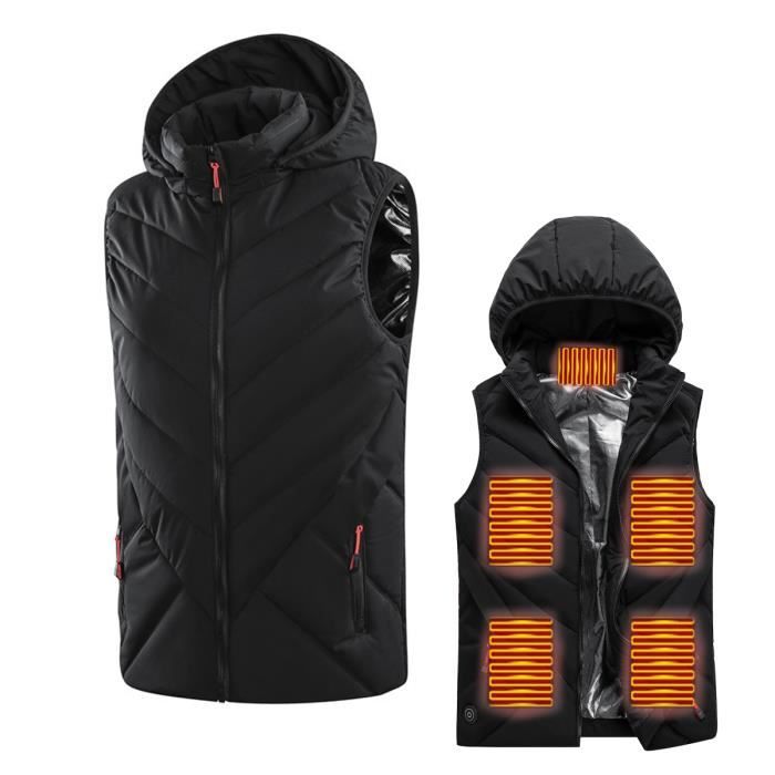 Veste Chauffante Femme,VIPITH Manteau Chauffante Femme 11 Zones de  Chauffage avec capuche pour Camping Ski-M (Batterie Non Incluse) Noir -  Cdiscount Prêt-à-Porter