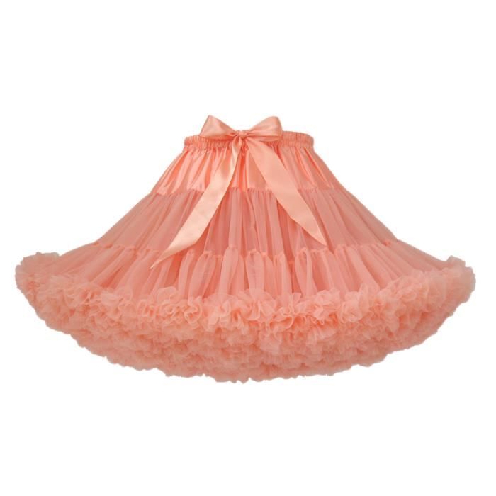 Jupe Tutu Tulle 3 Couches Femme - Style Rétro Années 80, Pour Fête, Halloween, Carnaval, Danse (fluo)