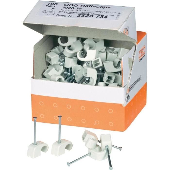 Boite de 100 cavaliers pour câble 7-11mm - Cdiscount Bricolage