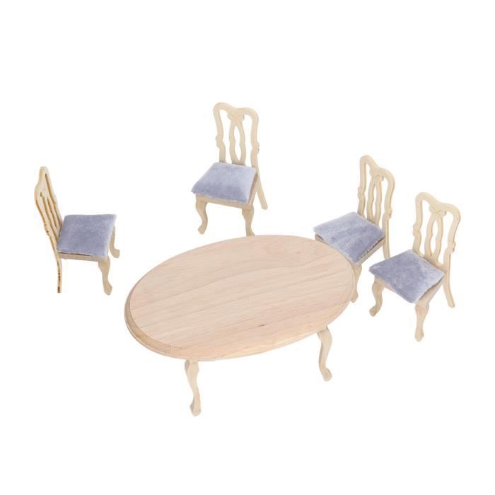 1:12 Table Ronde Simulée Miniature de Maison de Poupée Mini Jouet Modèle de Meubles Accessoire