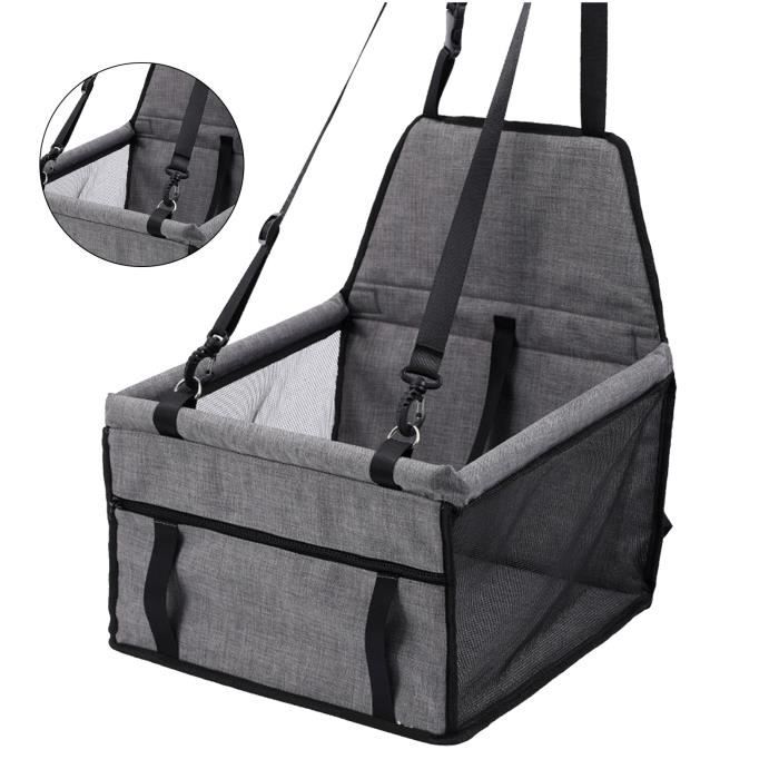 Comparer les prix de OMABETA Siège dauto pour chien Siège de voiture pour chien respirant réglable Installation animalerie promenade Bleu Noir