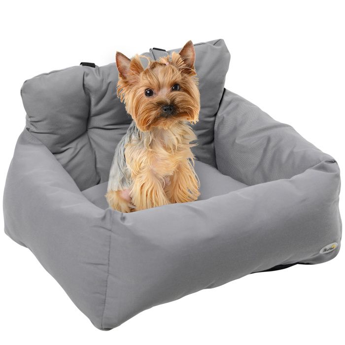 PawHut - Siège dauto pour animaux de compagnie - Coton - 50x54x33cm - Gris foncé