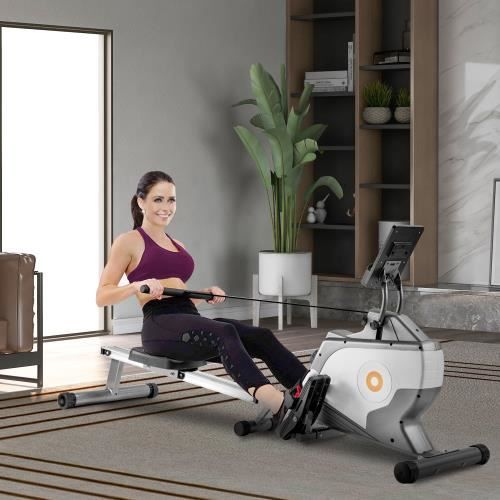 Rameur Pliable Magnétique Avec Écran LCD - Entraînement Corps Entier Silencieux Pour Maison
