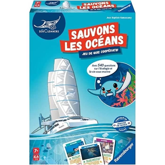 The SeaCleaners - Sauvons les Océans - Jeu de quizz - de 1 à 4 joueurs à partir de 7 ans - Enfant et parents - 20979 - Ravensburger