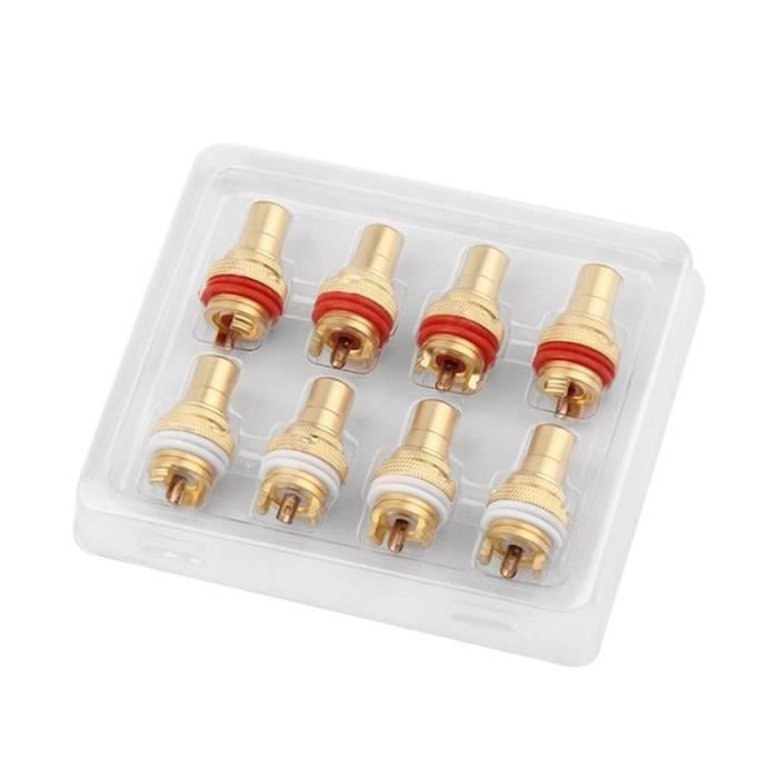 Adaptateur RCA Mâle à Souder – Prise Plaquée Or Kenable Pour Câble Audio
