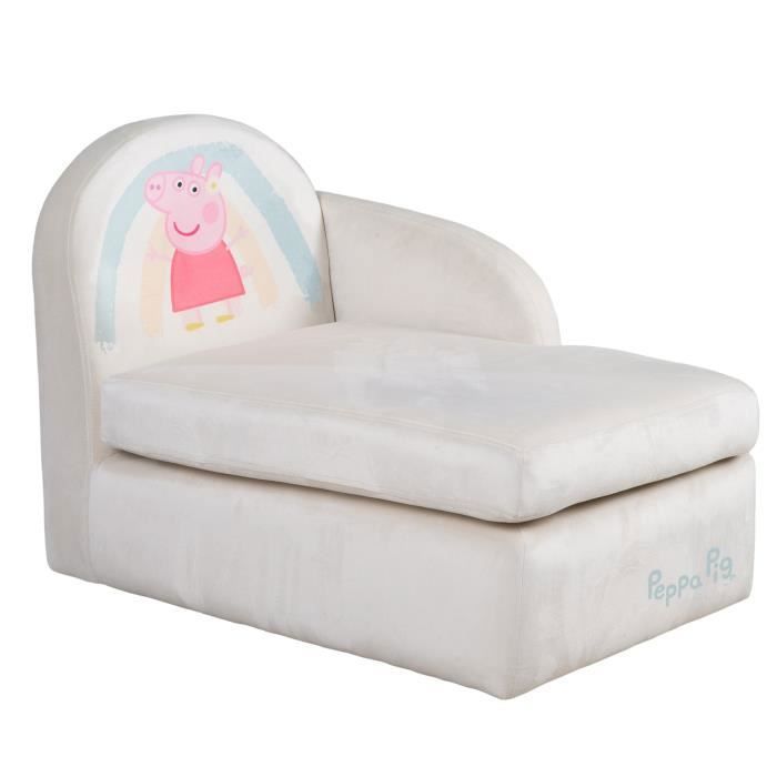 ROBA Canapé Bébé en Velours Peppa Pig - Assise Confortable avec Accoudoir Latéral et Dossier - Beige / Motif Truie ROBA Canapé Bébé en Velours Peppa Pig - Assise Confortable avec Accoudoir Latéral et Dossier - Beige / Motif Truie