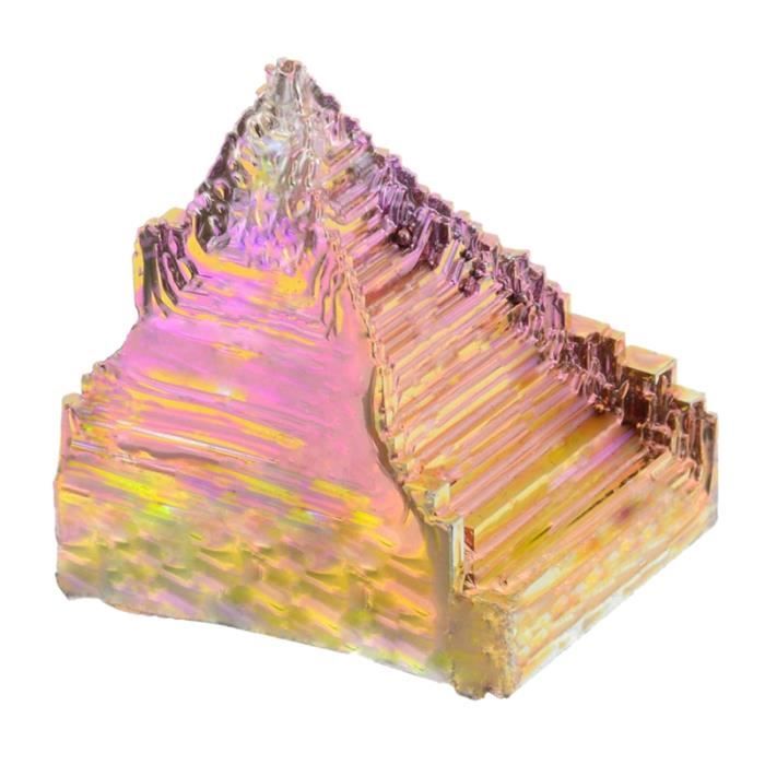 Cristal De Bismuth Arc-en-ciel 20 G Abwan | Pierre Métallique Décorative, Spécimen Minéral, Décoration De Table
