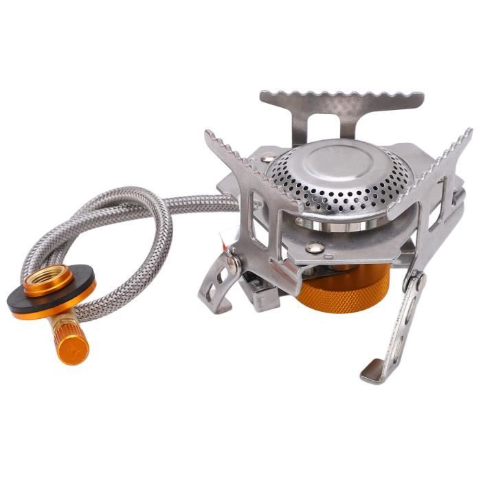 Réchaud de camping à gaz avec allumage piézoélectrique, 3500 W, mini