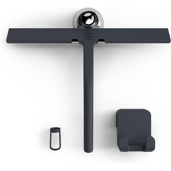 Raclette De Douche Squeegee De Plancher Avec Lame De Silicone Télescopique Réglable En Acier