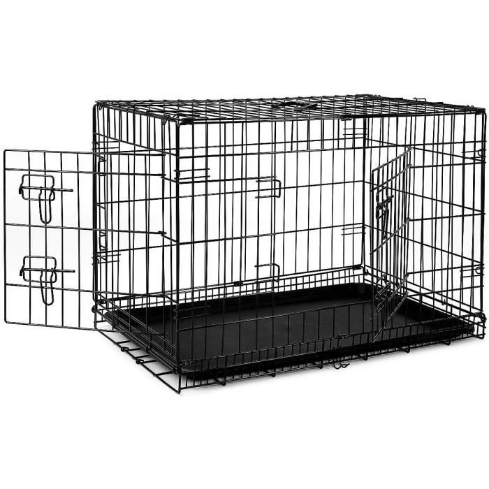 Meilleurs prix pour lionto Cage de Transport pour Chien Pliable, (L) 76x49x56 cm Noir9