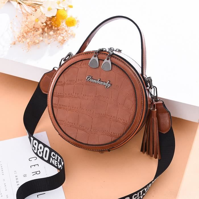 Petit Sac à Main Tendance Femme En PU Orange - Cabas Léger Avec Bandoulière