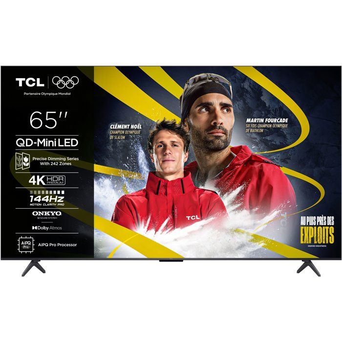 TCL 65C6K TV QLED MiniLED 65 (165 cm) 4K UHD 3840x2160 144 Hz Dolby Vision Google TV 4xHDMI 2.1 WiFi
