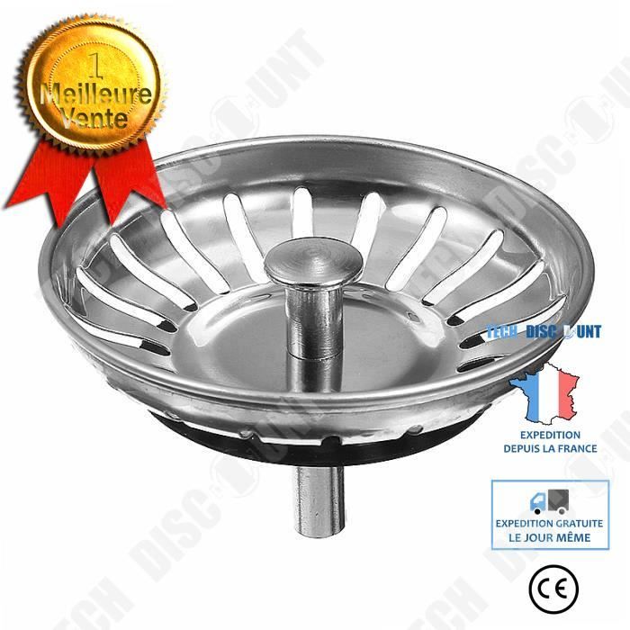 Diamètre: 78mm Bouchon Evier INOX JeoPoom Filtre Évier Cuisine Compatible avec La Plupart des Éviers Filtre à Évier en Acier Inoxydable Bouchon d Evier