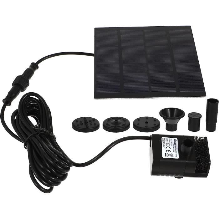Pompe à Eau Solaire Submersible Riloer 3W - Kit Fontaine Avec Panneau Solaire, 4 Buses, Pour Bassin, étang Ou Aquarium - 2