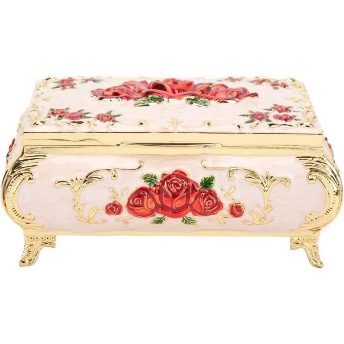 Boîte à Bijoux Homme - Organisateur Verrouillable Pour Montres, Lunettes & Bagues - Rangement Élégant Avec Décoration Métal