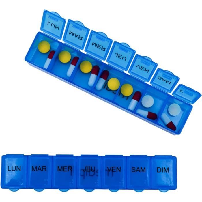 Pilulier Semainier Transparent En Forme D'étoile - 7 Compartiments - Idéal Pour Organiser Vos Médicaments