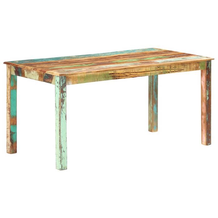vidaXL Table de salle à manger Bois de récupération solide 160x80x76cm 285931