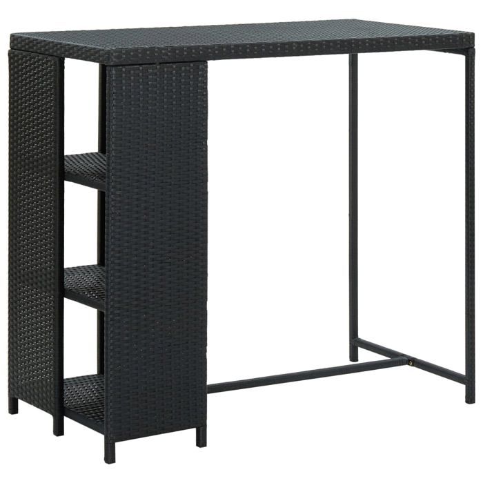 Vidaxl Table de bar avec rangement - vue 2