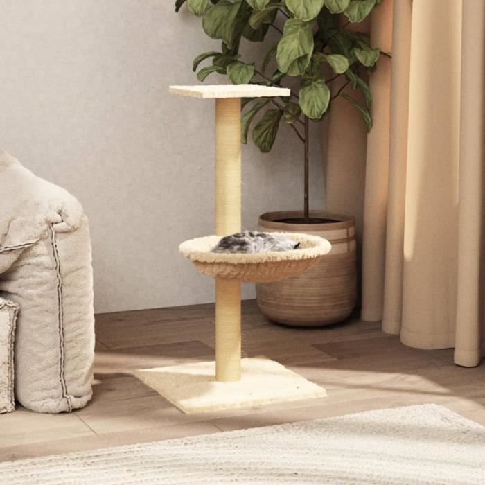 vidaXL Arbre à chat 74 cm Crème