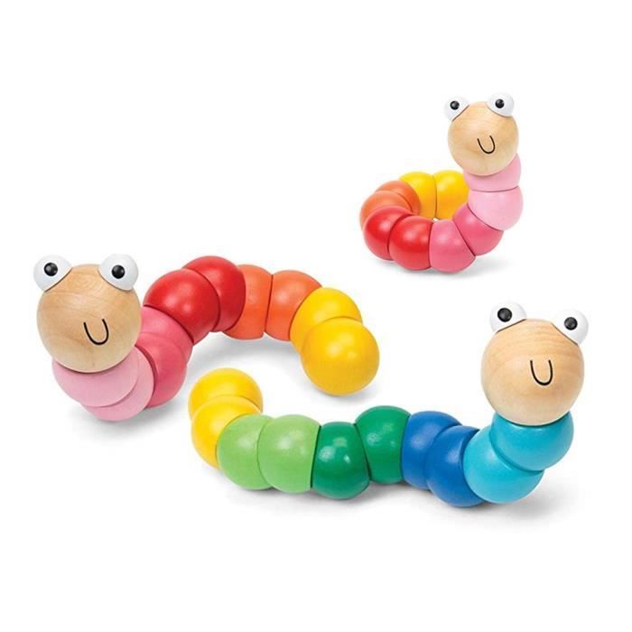 Bebe Jouet Chenille Tordu Jouet Chenille En Bois Colore Ramper Education Enfant Jouet En Bois Doigt Jouet Ver De Formation Fl M258 Achat Vente Table Jouet D Activite Cdiscount