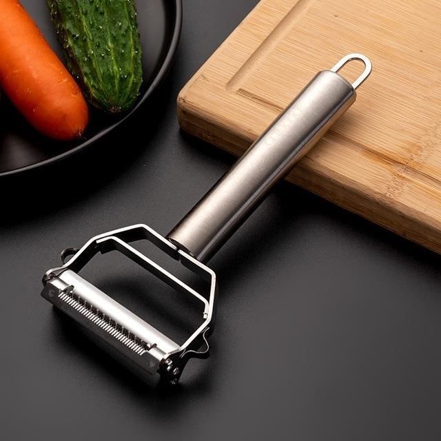 Éplucheur Julienne Multifonction 3 Pièces - En Acier Inoxydable, Pour Fruits Et Légumes, Facile à Nettoyer - 12