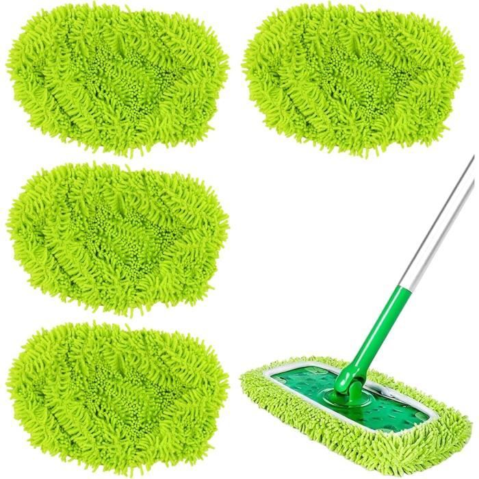 2 Tampons Réutilisables Pour Vadrouille Swiffer Sweeper - Microfibre Absorbante - Économiques Et Écologiques