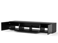 Sonorous - Meuble Tv STUDIO 200 Noir - Porte centrale en métal perforé - Qualité premium - L200cm - TV 86'' max - Livré monté-1