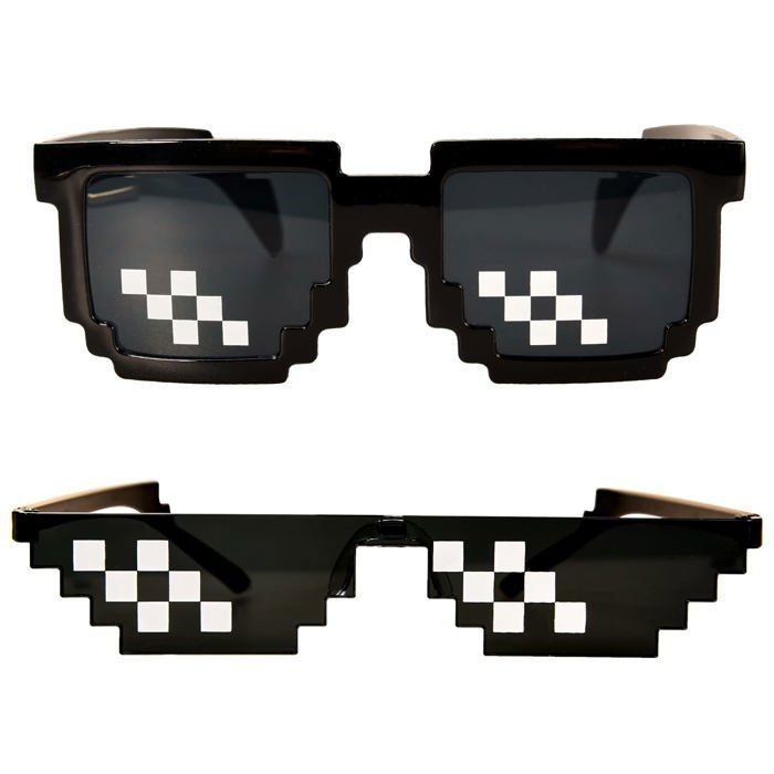 Lunettes de soleil Thug Life Pixel Deal With It unisexe enfant jouet cool neuf Lunettes de soleil Thug Life Pixel Deal With It unisexe enfant jouet cool neuf