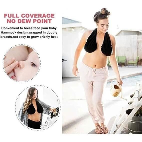 Tata Towel Bra, Comfortable Casual Bra Hanging Neck, Harness Bra Sexy  Absorb Water Sweat Absorb Towel Bras, Multifunctional Breastfeeding  Dumbbell, for Home and Daily Wear : : Fashion