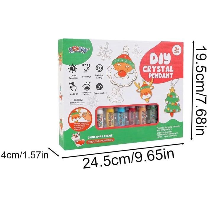 Kit DIY Peinture Cristal - 16 Pièces - Artisanat Enfants - Pendentifs Sans Cuisson