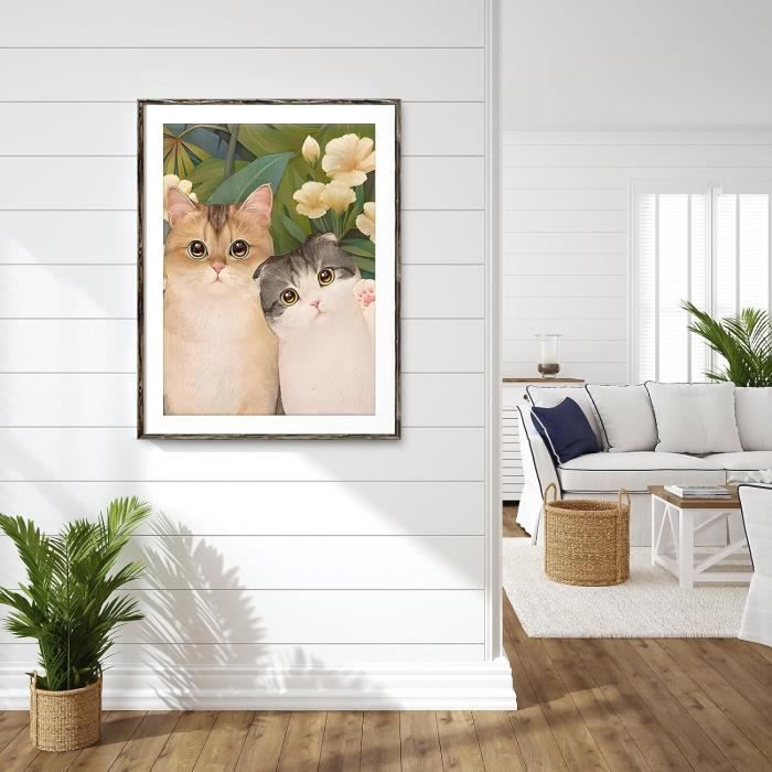 QQYRHN 5D DIY Chat Orange Kits De Peinture Diamant, Complète Fleurs