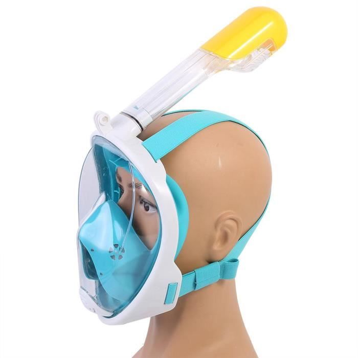 Masque de plongée de plongée pour enfants, masque de natation panoramique  180 lunettes de natation en verre trempé anti-buée avec couvercle de nez