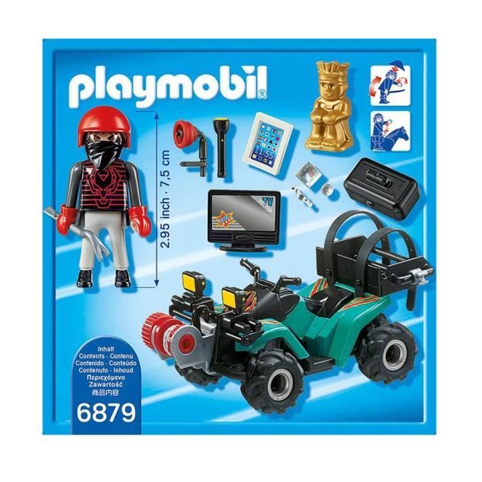 PLAYMOBIL 6879 - City Action - Quad avec Treuil et Bandit - Cdiscount Jeux  - Jouets