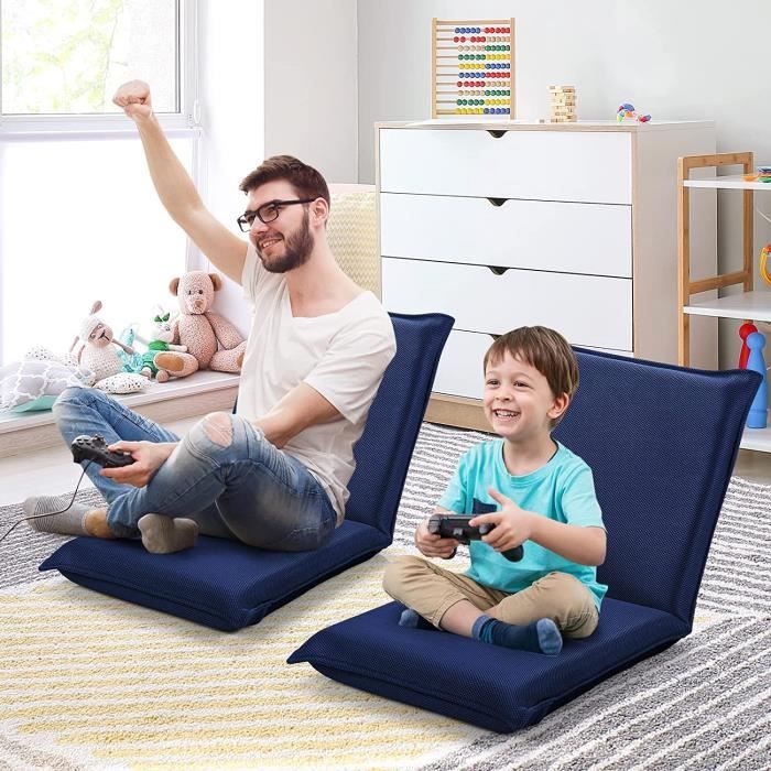Chaise sol pivotante verte 360°, dossier 5 positions, pliant méditation, jeu lecture | Leroy Merlin