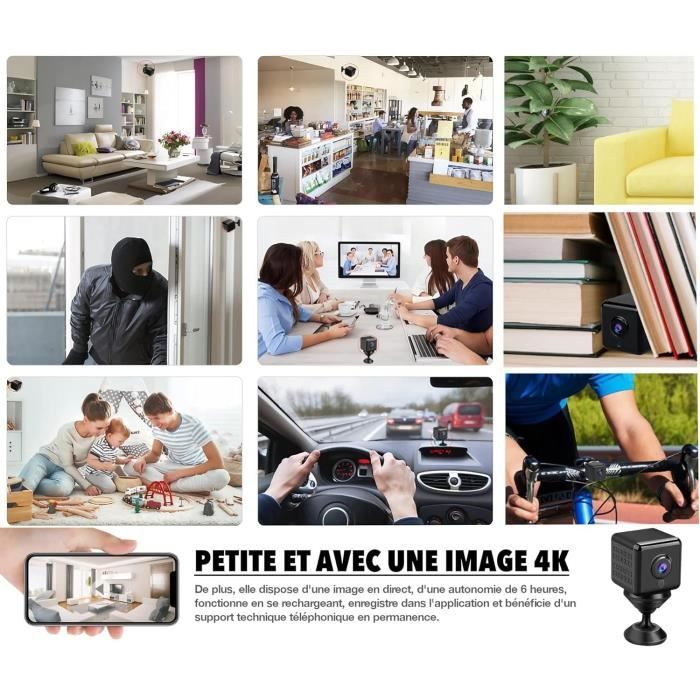 Caméra Espion 4K Mini Et Sans Fil - Détection De Mouvement Et Vision Nuit - Intérieur/Extérieur