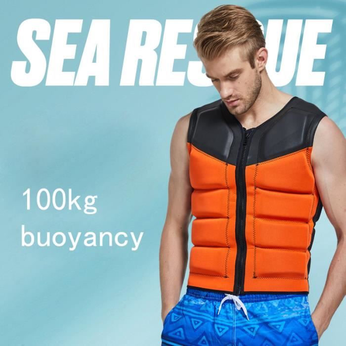 6XL 90 100KG Rouge Gilet de sauvetage pour hommes equipement de natation de bonne qualite fournitures d Cdiscount Sport