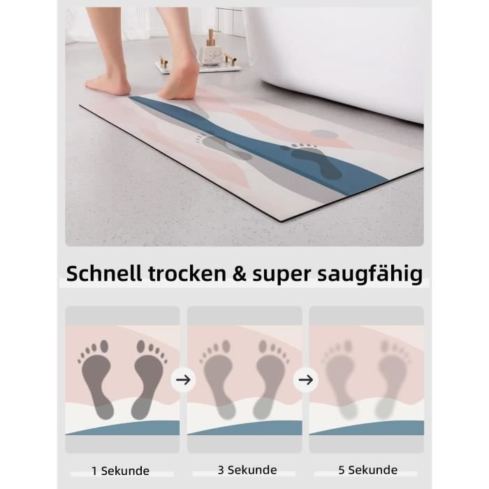 Tapis De Douche Antidérapant En Caoutchouc TPR - 46x46 Cm Avec Ventouses - Massage Des Pieds (Bleu Clair)