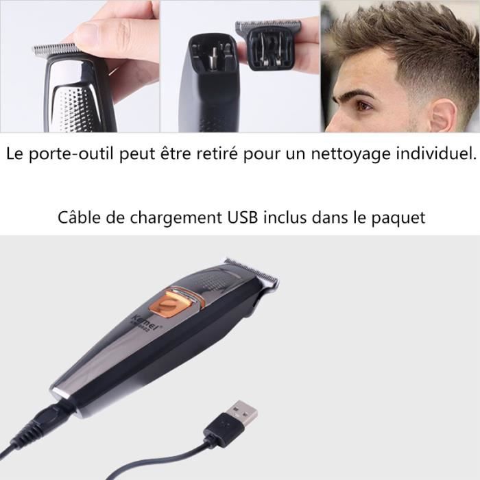 KEMEI LCD Tondeuse à Cheveux Sans Fil Rechargeable + 4 Peignes Outil  Électrique PRO Coiffure Salon Maison - Cdiscount Electroménager